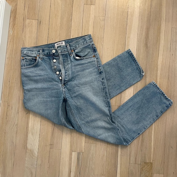 Agolde Riley High Rise Straight Jean - Picture 2 of 6